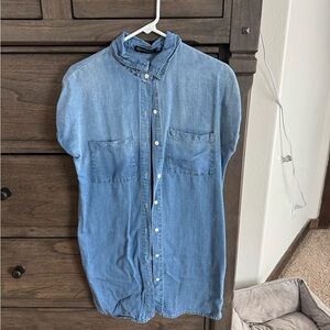 Blue Denim Midi Dress